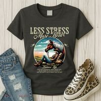 Less Stress More Relax Cowgirl Women's T-Shirt thumb 3
