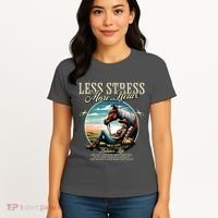 Less Stress More Relax Cowgirl Women's T-Shirt thumb 4