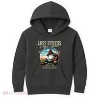 Less Stress More Relax Cowgirl Kids Hoodie thumb 0