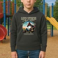 Less Stress More Relax Cowgirl Kids Hoodie thumb 2