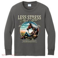 Less Stress More Relax Cowgirl Kids Long Sleeve Shirt thumb 0