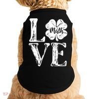 Love Shamrock Math Teacher St Patricks Day Doggie Tank thumb 0