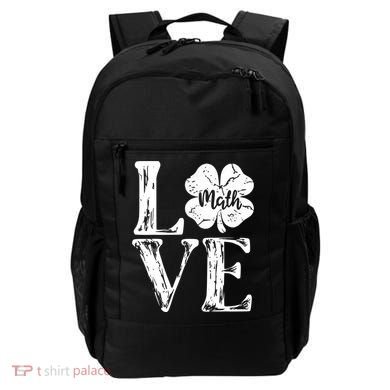 Love Shamrock Math Teacher St Patricks Day Backpack