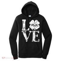 Love Shamrock Math Teacher St Patricks Day Women's Hoodie thumb 0