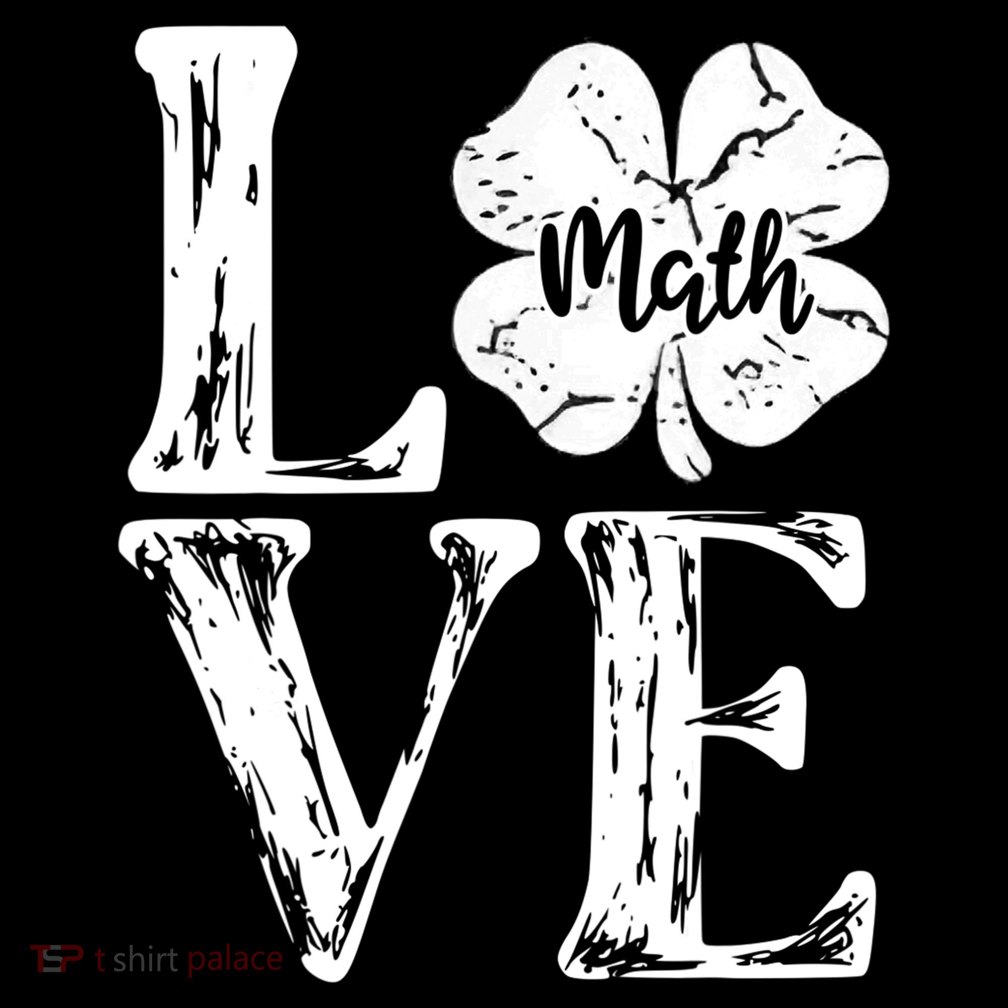 Love Shamrock Math Teacher St Patricks Day Women's Hoodie