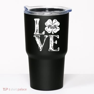 Love Shamrock Math Teacher St Patricks Day Tumbler
