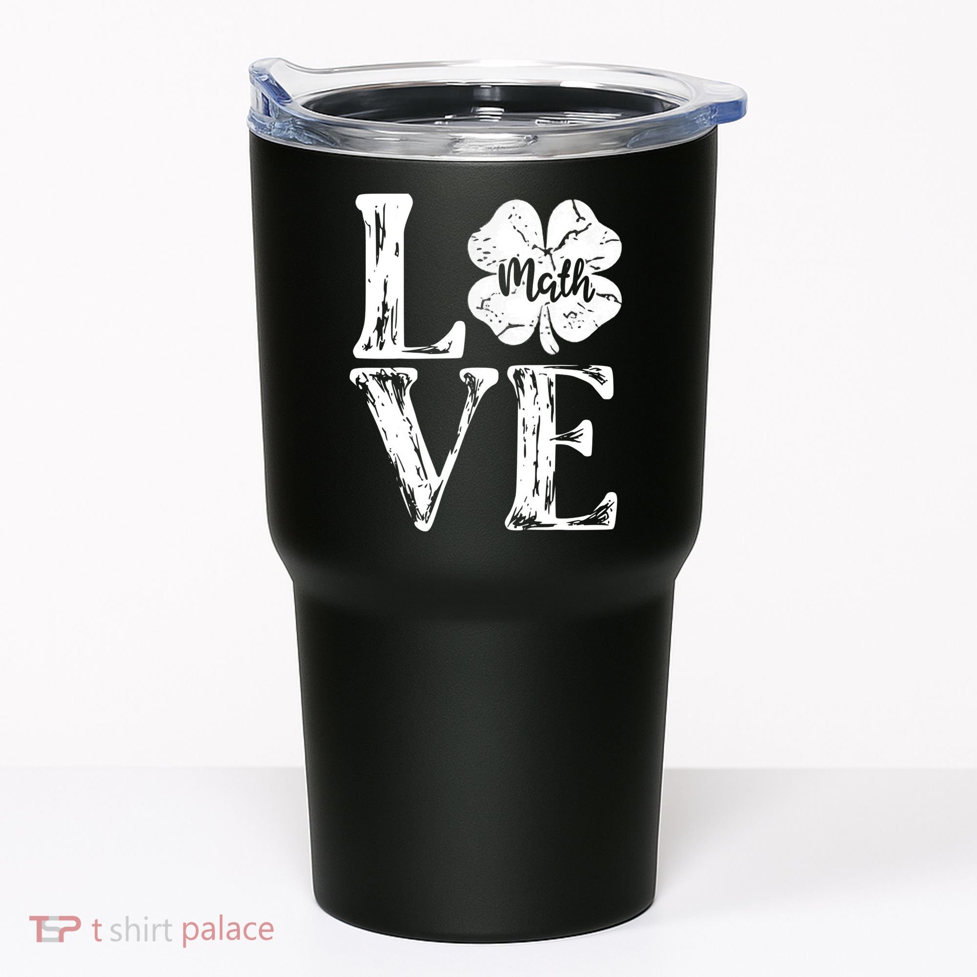 Love Shamrock Math Teacher St Patricks Day Tumbler