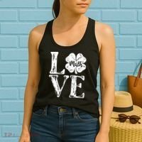 Love Shamrock Math Teacher St Patricks Day Women's Tank Top thumb 2