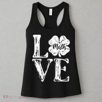 Love Shamrock Math Teacher St Patricks Day Women's Tank Top thumb 3