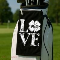 Love Shamrock Math Teacher St Patricks Day Golf Towel thumb 2
