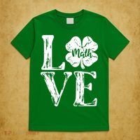 Love Shamrock Math Teacher St Patricks Day T-Shirt thumb 5
