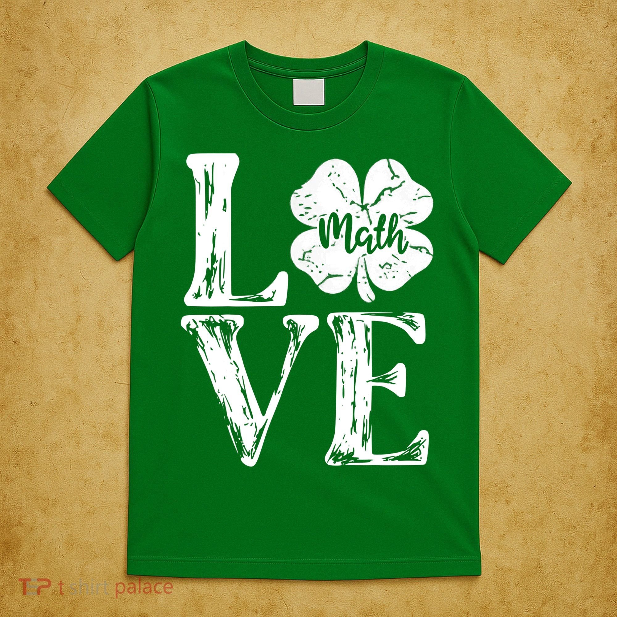 Love Shamrock Math Teacher St Patricks Day T-Shirt