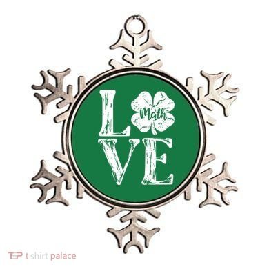 Love Shamrock Math Teacher St Patricks Day Ornament