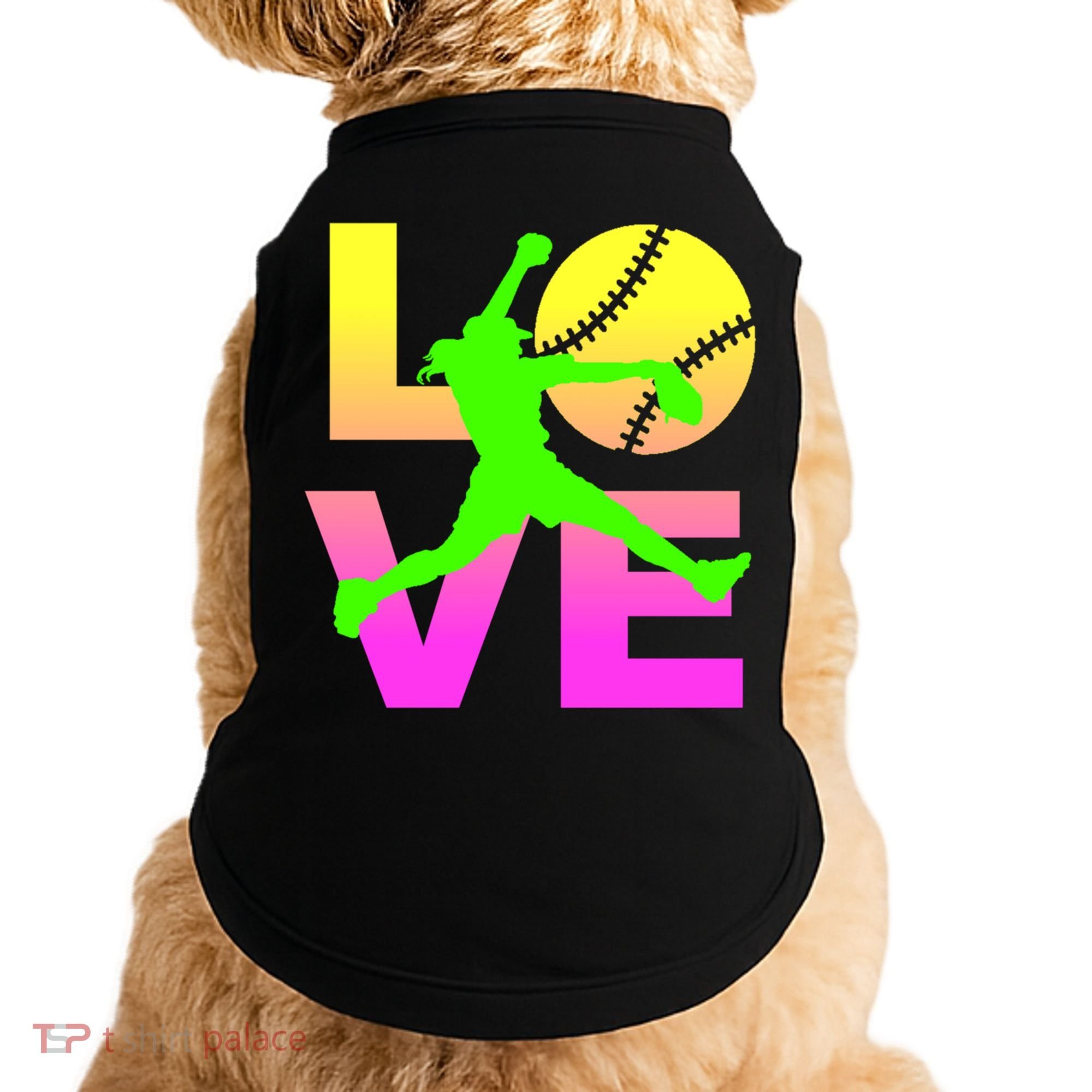 Love Softball N Gift Doggie Tank