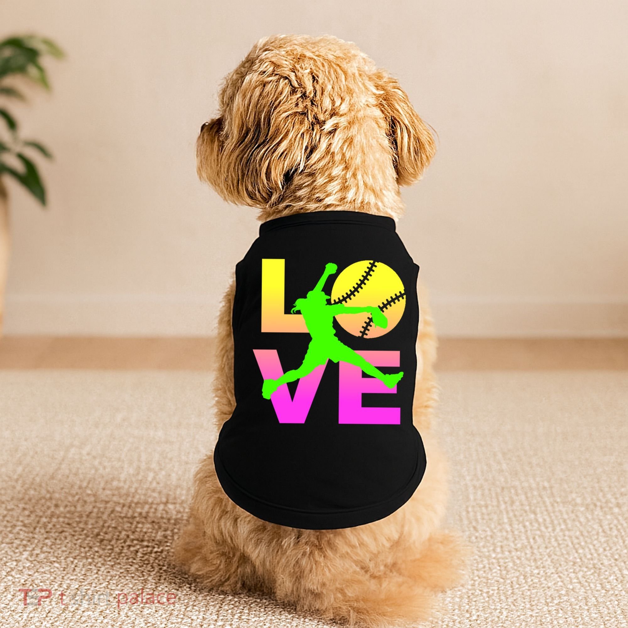 Love Softball N Gift Doggie Tank