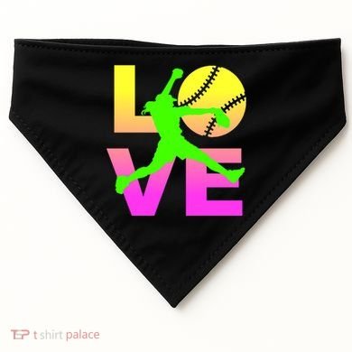 Love Softball N Gift USA-Made Doggie Bandana
