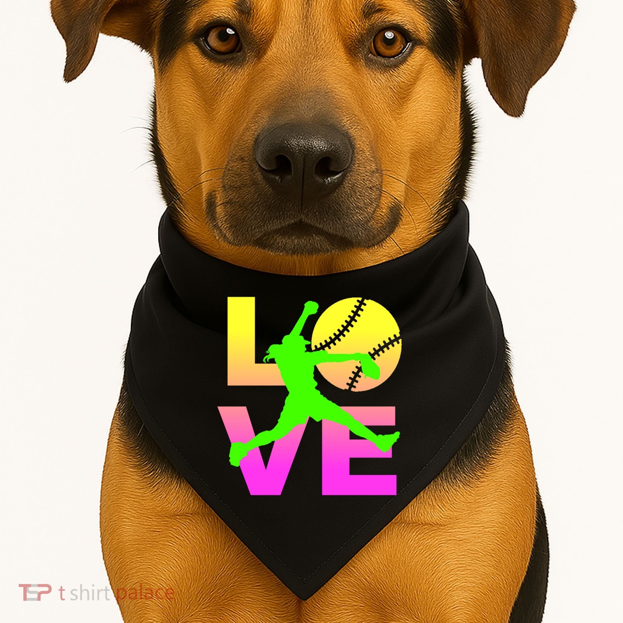Love Softball N Gift USA-Made Doggie Bandana