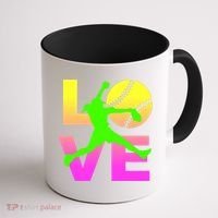 Love Softball N Gift Coffee Mug thumb 1