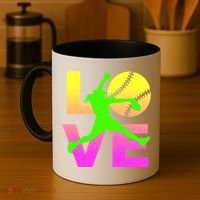Love Softball N Gift Coffee Mug thumb 4