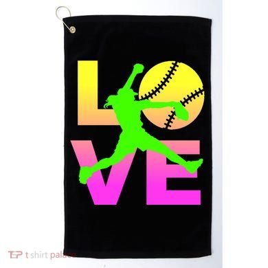 Love Softball N Gift Golf Towel
