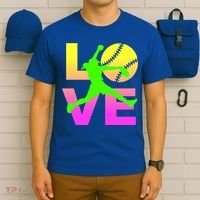 Love Softball N Gift T-Shirt thumb 6
