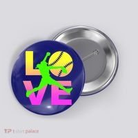 Love Softball N Gift Button thumb 0