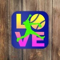 Love Softball N Gift Coaster thumb 0