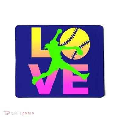 Love Softball N Gift Mousepad