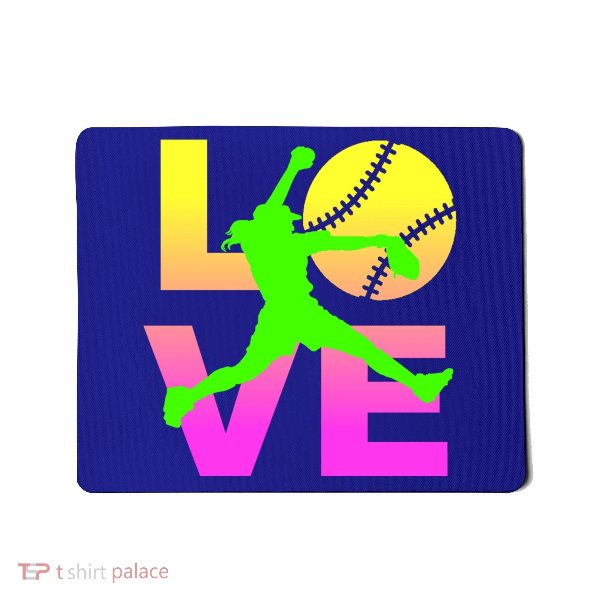 Love Softball N Gift Mousepad