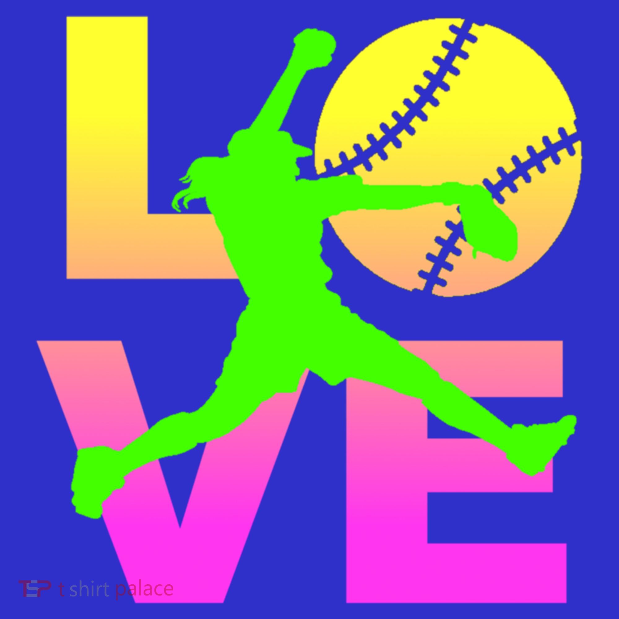 Love Softball N Gift Baby Bodysuit