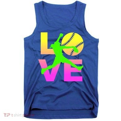 Love Softball N Gift Tank Top