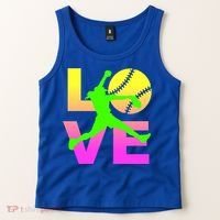 Love Softball N Gift Tank Top thumb 2