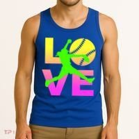 Love Softball N Gift Tank Top thumb 3