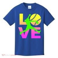 Love Softball N Gift Kids T-Shirt thumb 0