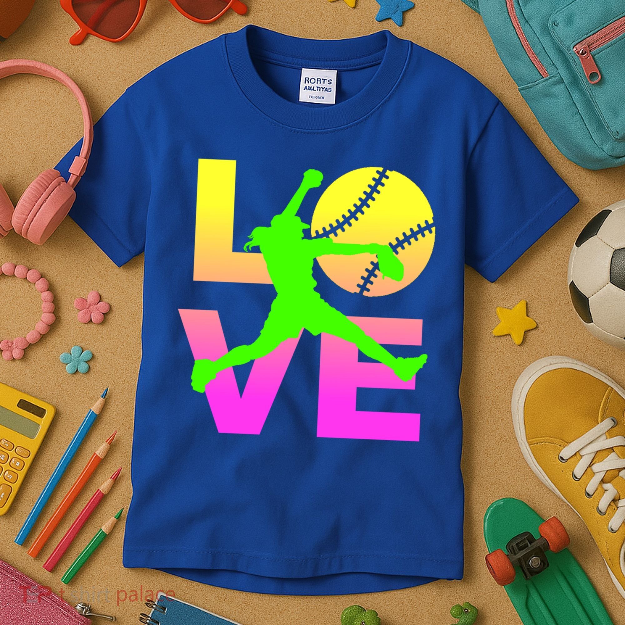 Love Softball N Gift Kids T-Shirt