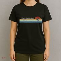 Longyearbyen Svalbard Norway Retro Sunset Rainbow Synth Idea T-Shirt thumb 4