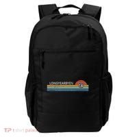Longyearbyen Svalbard Norway Retro Sunset Rainbow Synth Idea Backpack thumb 0