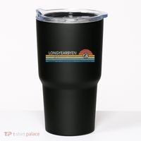 Longyearbyen Svalbard Norway Retro Sunset Rainbow Synth Idea Tumbler thumb 0