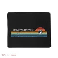 Longyearbyen Svalbard Norway Retro Sunset Rainbow Synth Idea Mousepad thumb 0