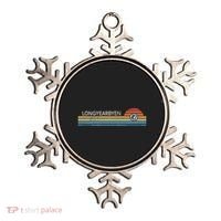 Longyearbyen Svalbard Norway Retro Sunset Rainbow Synth Idea Ornament thumb 0