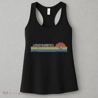 Longyearbyen Svalbard Norway Retro Sunset Rainbow Synth Idea Women's Tank Top thumb 3