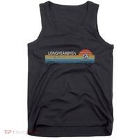 Longyearbyen Svalbard Norway Retro Sunset Rainbow Synth Idea Tank Top thumb 0