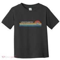 Longyearbyen Svalbard Norway Retro Sunset Rainbow Synth Idea Toddler T-Shirt thumb 0