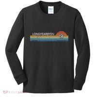 Longyearbyen Svalbard Norway Retro Sunset Rainbow Synth Idea Kids Long Sleeve Shirt thumb 0