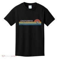 Longyearbyen Svalbard Norway Retro Sunset Rainbow Synth Idea Kids T-Shirt thumb 0