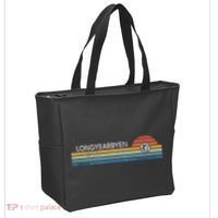 Longyearbyen Svalbard Norway Retro Sunset Rainbow Synth Idea Tote Bag thumb 2