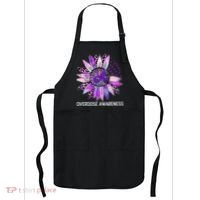 Leopard Sunflower Overdose Awareness Month Purple Ribbon Apron thumb 0