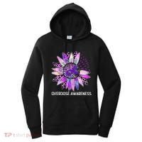 Leopard Sunflower Overdose Awareness Month Purple Ribbon Women's Hoodie thumb 0