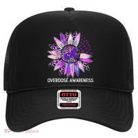 Leopard Sunflower Overdose Awareness Month Purple Ribbon Hat thumb 0