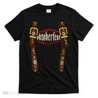 Lederhosen Suspenders Oktoberfest Bavarian Munich Beer T-Shirt thumb 0